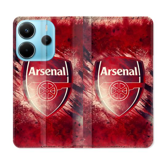 Housse Cuir Portefeuille Pour Xiaomi Redmi Note 14 4G Foot Arsenal