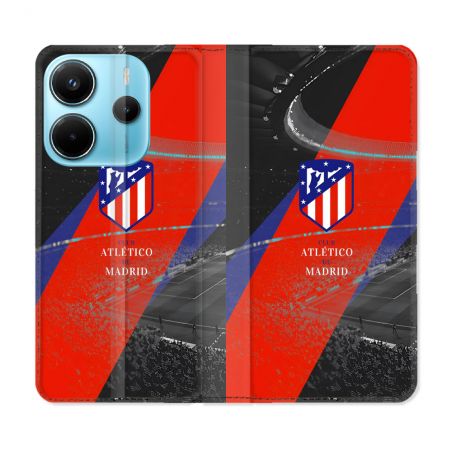 Housse Cuir Portefeuille Pour Xiaomi Redmi Note 14 4G Foot Athletico Madrid