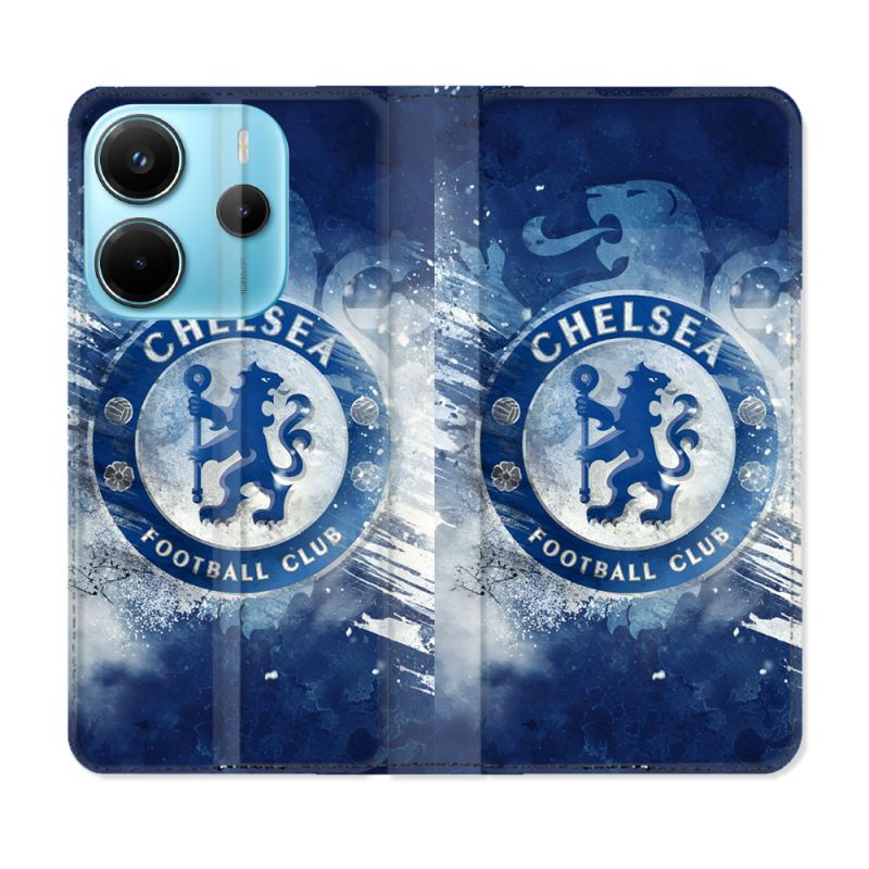 Housse Cuir Portefeuille Pour Xiaomi Redmi Note 14 4G Foot Chelsea