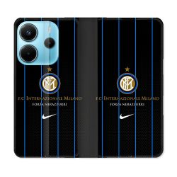 Housse Cuir Portefeuille Pour Xiaomi Redmi Note 14 4G Foot Inter Milan