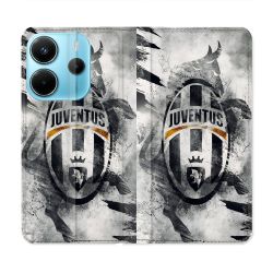 Housse Cuir Portefeuille Pour Xiaomi Redmi Note 14 4G Foot Juventus Turin