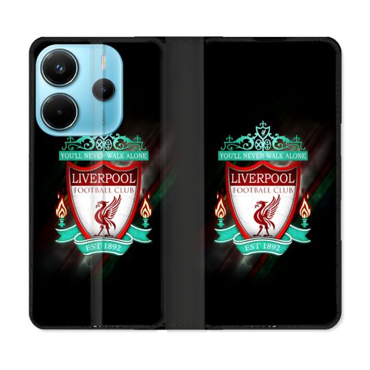 Housse Cuir Portefeuille Pour Xiaomi Redmi Note 14 4G Foot Liverpool