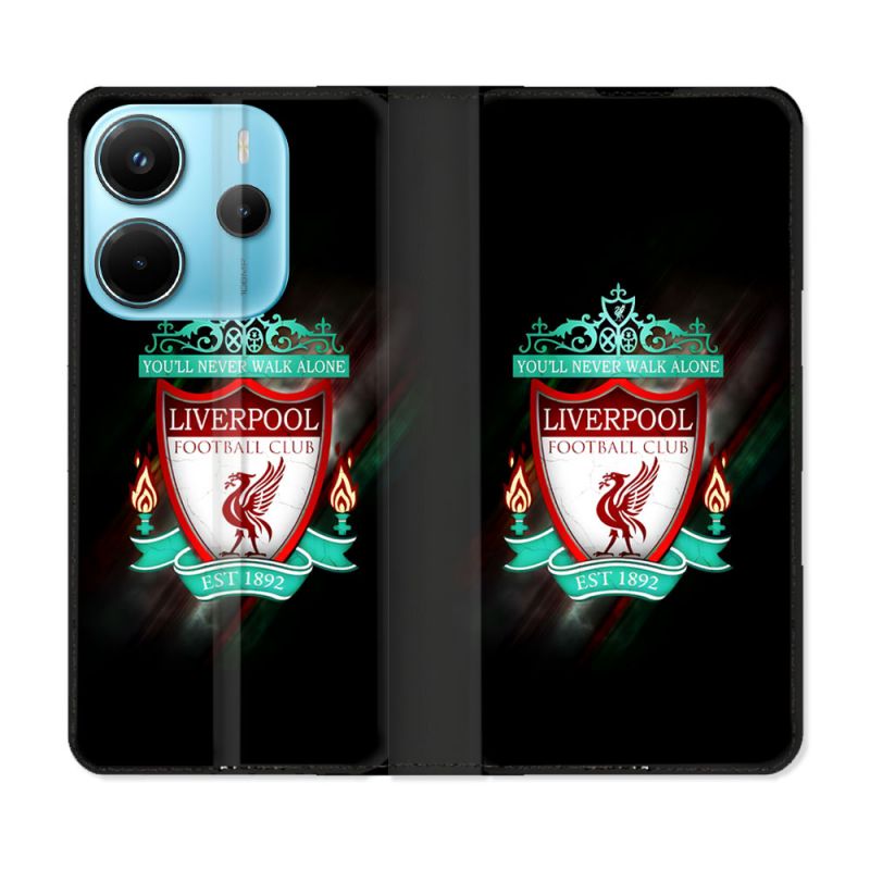 Housse Cuir Portefeuille Pour Xiaomi Redmi Note 14 4G Foot Liverpool