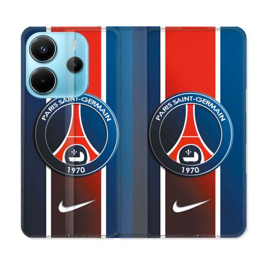 Housse Cuir Portefeuille Pour Xiaomi Redmi Note 14 4G Foot PSG 1970