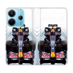 Housse Cuir Portefeuille Pour Xiaomi Redmi Note 14 4G Formule 1 F1 Red Bull