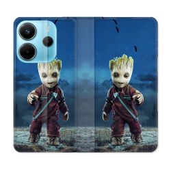 Housse Cuir Portefeuille Pour Xiaomi Redmi Note 14 4G Groot Bleu