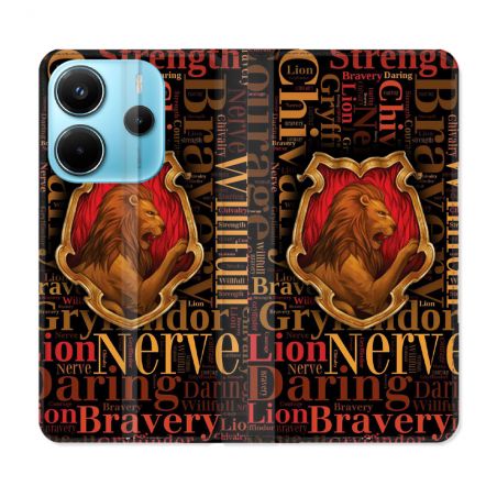 Housse Cuir Portefeuille Pour Xiaomi Redmi Note 14 4G Harry Potter Griffondor