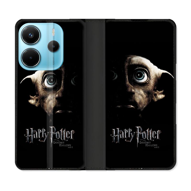 Housse Cuir Portefeuille Pour Xiaomi Redmi Note 14 4G Harry Potter Hollows Dobby
