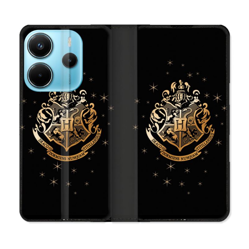 Housse Cuir Portefeuille Pour Xiaomi Redmi Note 14 4G Harry Potter Poudlard