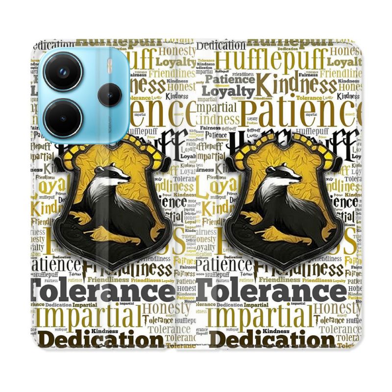 Housse Cuir Portefeuille Pour Xiaomi Redmi Note 14 4G Harry Potter Poursouffle