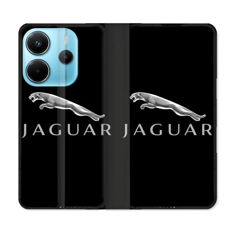 Housse Cuir Portefeuille Pour Xiaomi Redmi Note 14 4G Jaguar