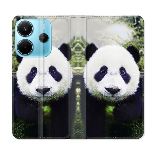 Housse Cuir Portefeuille Pour Xiaomi Redmi Note 14 4G Animal Panda Color