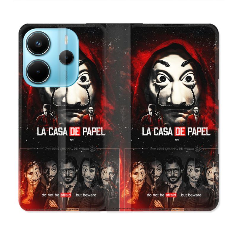 Housse Cuir Portefeuille Pour Xiaomi Redmi Note 14 4G La Casa De Papel