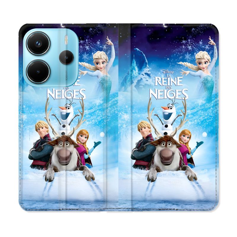 Housse Cuir Portefeuille Pour Xiaomi Redmi Note 14 4G La Reine Des Neiges