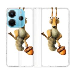 Housse Cuir Portefeuille Pour Xiaomi Redmi Note 14 4G L'âge de Glace Scratch Suspendu