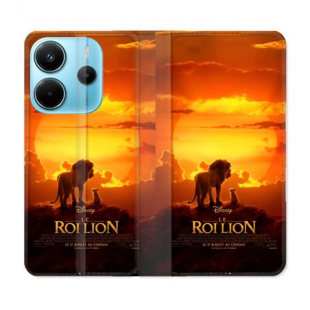 Housse Cuir Portefeuille Pour Xiaomi Redmi Note 14 4G Le Roi Lion Affiche