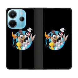 Housse Cuir Portefeuille Pour Xiaomi Redmi Note 14 4G Looney Tunes