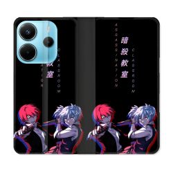 Housse Cuir Portefeuille Pour Xiaomi Redmi Note 14 4G Manga Assassination Classroom Kuro Noir