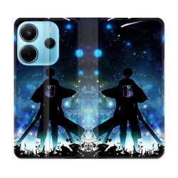 Housse Cuir Portefeuille Pour Xiaomi Redmi Note 14 4G Manga Attaque Titans Levi