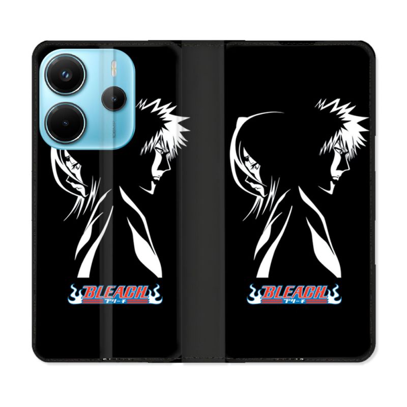 Housse Cuir Portefeuille Pour Xiaomi Redmi Note 14 4G Manga Bleach Duo