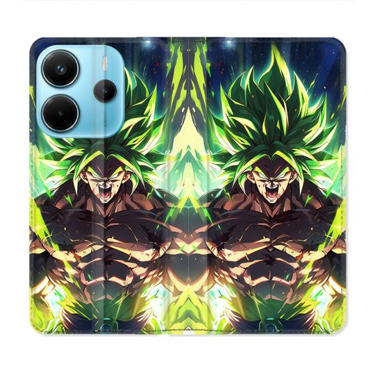 Housse Cuir Portefeuille Pour Xiaomi Redmi Note 14 4G Manga Dragon Ball Broly
