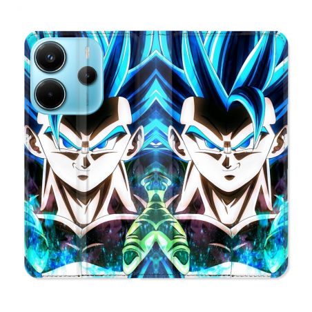Housse Cuir Portefeuille Pour Xiaomi Redmi Note 14 4G Manga Dragon Ball Gogeta Visage