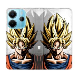 Housse Cuir Portefeuille Pour Xiaomi Redmi Note 14 4G Manga Dragon Ball Sangoku Portrait