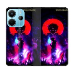 Housse Cuir Portefeuille Pour Xiaomi Redmi Note 14 4G Manga Jujutsu Kaisen Itadori Sukuna