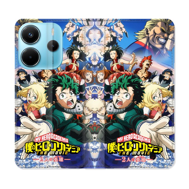 Housse Cuir Portefeuille Pour Xiaomi Redmi Note 14 4G Manga My Hero Academia Affiche