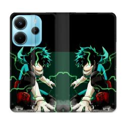 Housse Cuir Portefeuille Pour Xiaomi Redmi Note 14 4G Manga My Hero Academia Deku