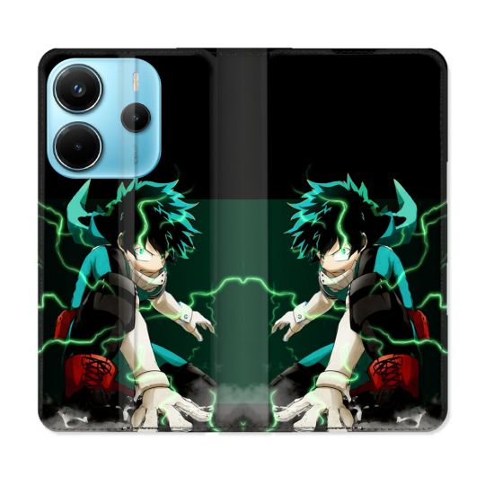 Housse Cuir Portefeuille Pour Xiaomi Redmi Note 14 4G Manga My Hero Academia Deku