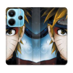 Housse Cuir Portefeuille Pour Xiaomi Redmi Note 14 4G Manga Naruto Blanc