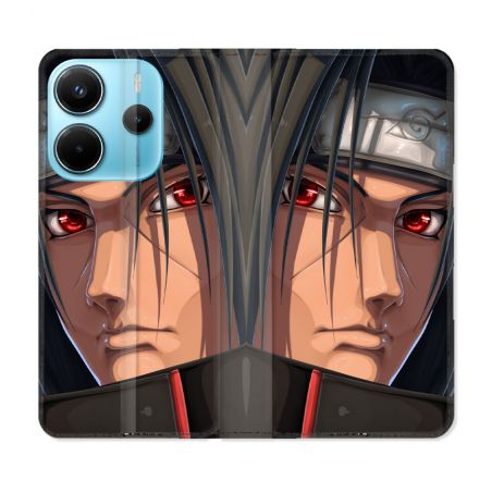 Housse Cuir Portefeuille Pour Xiaomi Redmi Note 14 4G Manga Naruto Itachi Visage