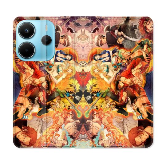Housse Cuir Portefeuille Pour Xiaomi Redmi Note 14 4G Manga One Piece Nakama