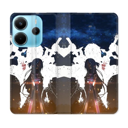 Housse Cuir Portefeuille Pour Xiaomi Redmi Note 14 4G Manga SAO sword Art Online Asuna