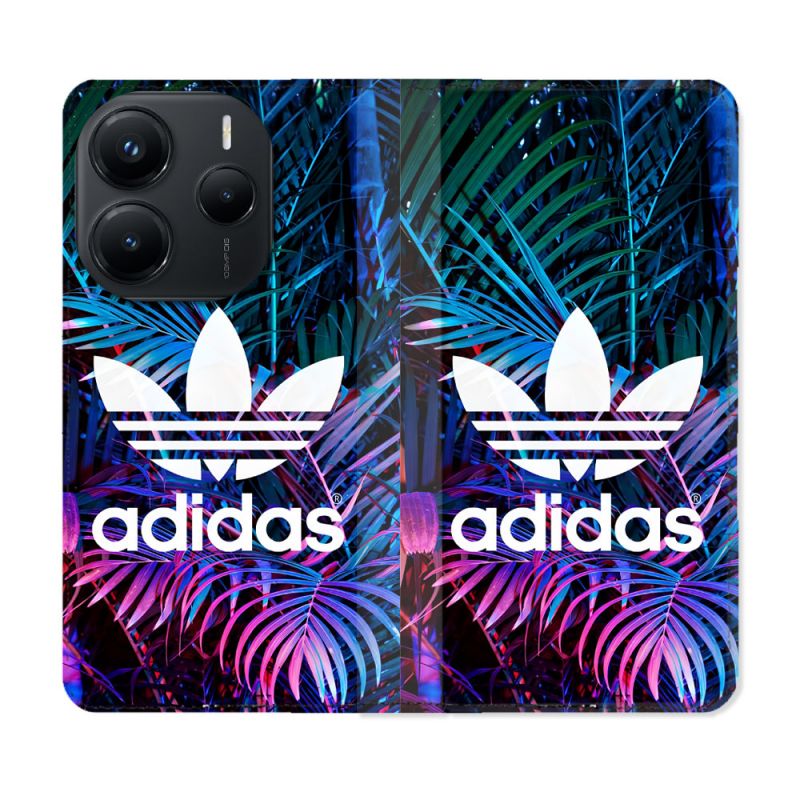 Housse Cuir Portefeuille Pour Xiaomi Redmi Note 14 5G Adidas Palmier
