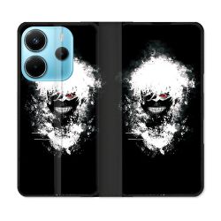 Housse Cuir Portefeuille Pour Xiaomi Redmi Note 14 4G Manga Tokyo Ghoul Kaneki Tag