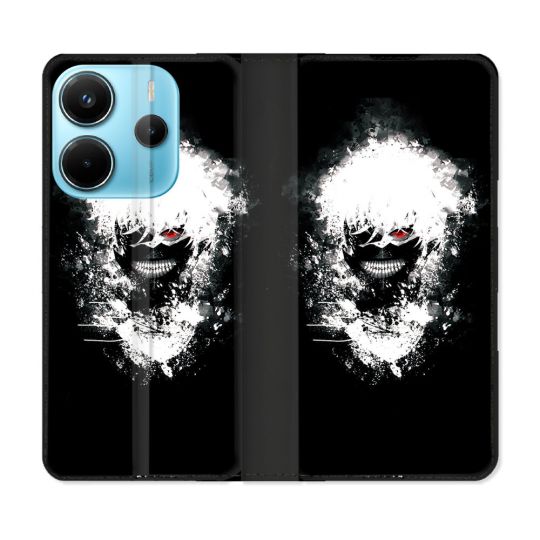 Housse Cuir Portefeuille Pour Xiaomi Redmi Note 14 4G Manga Tokyo Ghoul Kaneki Tag