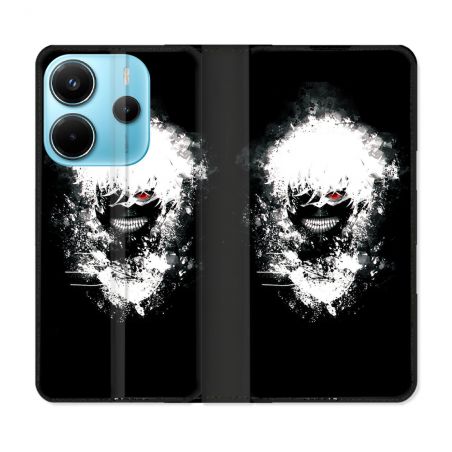 Housse Cuir Portefeuille Pour Xiaomi Redmi Note 14 4G Manga Tokyo Ghoul Kaneki Tag