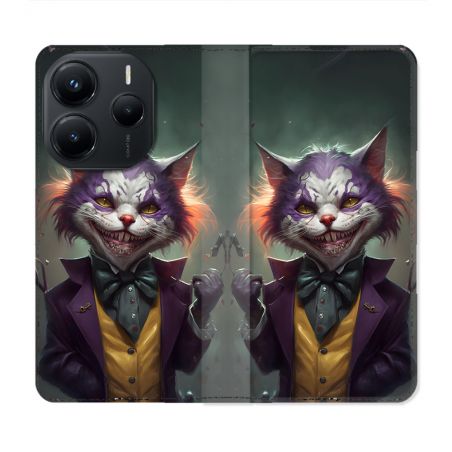 Housse Cuir Portefeuille Pour Xiaomi Redmi Note 14 5G Animal Chat Joker