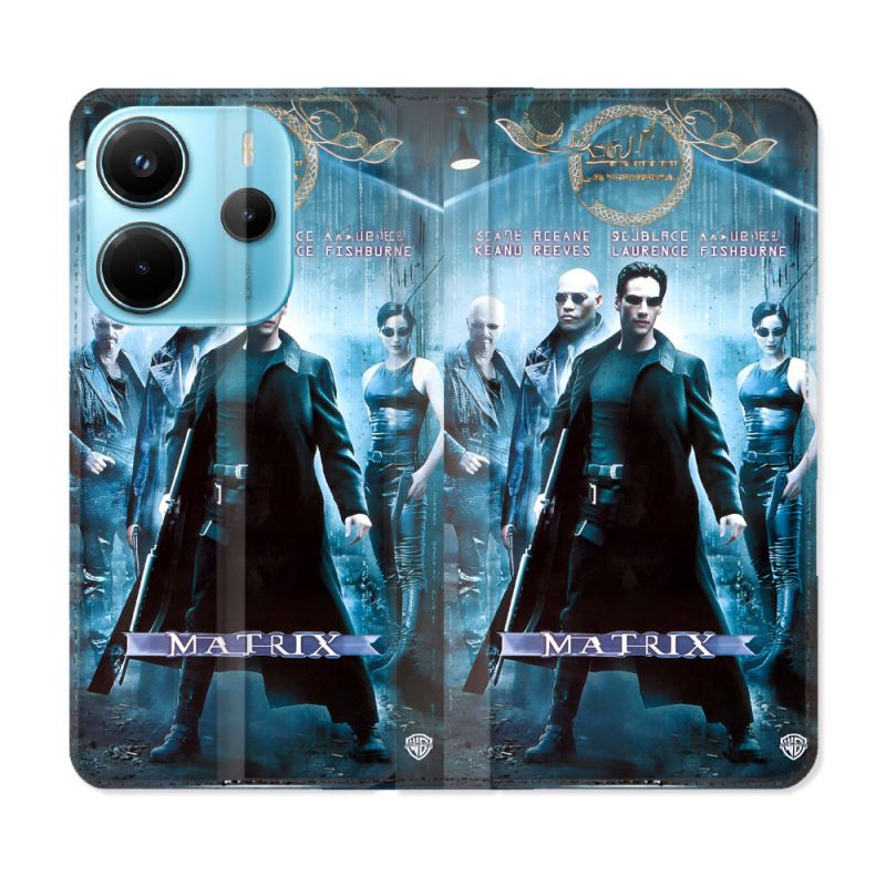 Housse Cuir Portefeuille Pour Xiaomi Redmi Note 14 4G Matrix Affiche