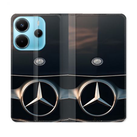 Housse Cuir Portefeuille Pour Xiaomi Redmi Note 14 4G Mercedes Calendre