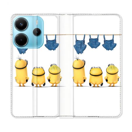 Housse Cuir Portefeuille Pour Xiaomi Redmi Note 14 4G Minions Nus