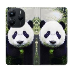 Housse Cuir Portefeuille Pour Xiaomi Redmi Note 14 5G Animal Panda Color
