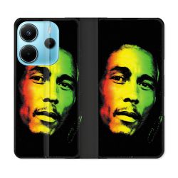 Housse Cuir Portefeuille Pour Xiaomi Redmi Note 14 4G Musique Bob Marley 2