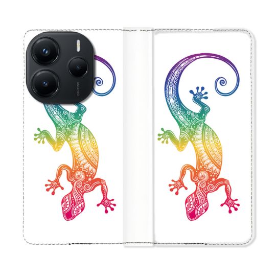 Housse Cuir Portefeuille Pour Xiaomi Redmi Note 14 5G Animal Salamandre Color
