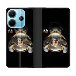 Housse Cuir Portefeuille Pour Xiaomi Redmi Note 14 4G Musique Jul Affiche