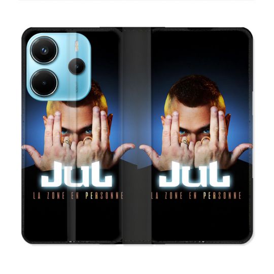 Housse Cuir Portefeuille Pour Xiaomi Redmi Note 14 4G Musique Jul Signe