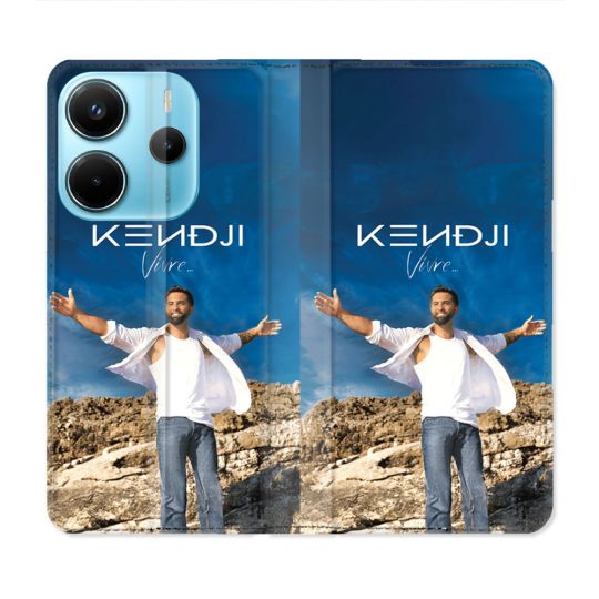 Housse Cuir Portefeuille Pour Xiaomi Redmi Note 14 4G Musique Kendji