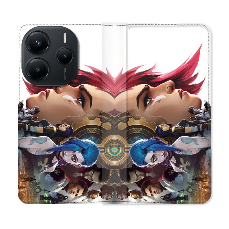 Housse Cuir Portefeuille Pour Xiaomi Redmi Note 14 5G Arcane Jinx Sœur